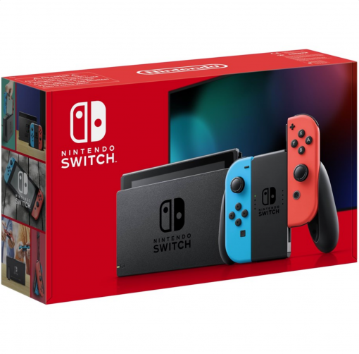 Nintendo Switch With Joy-Con - Neon Blue and Neon Red (New revised model)